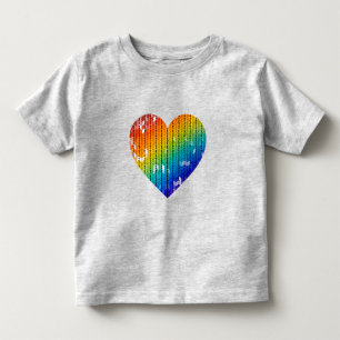 Heart Knitting Patten Toddler T-Shirt