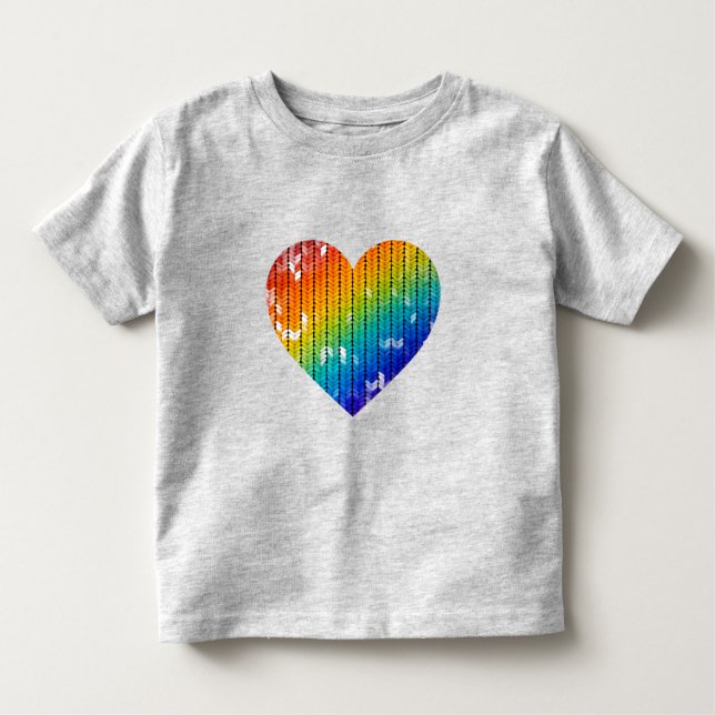 Heart Knitting  Toddler T-Shirt (Front)