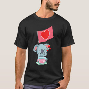 Heart Koala Valentines Day Cute Animal Love Bear W T-Shirt