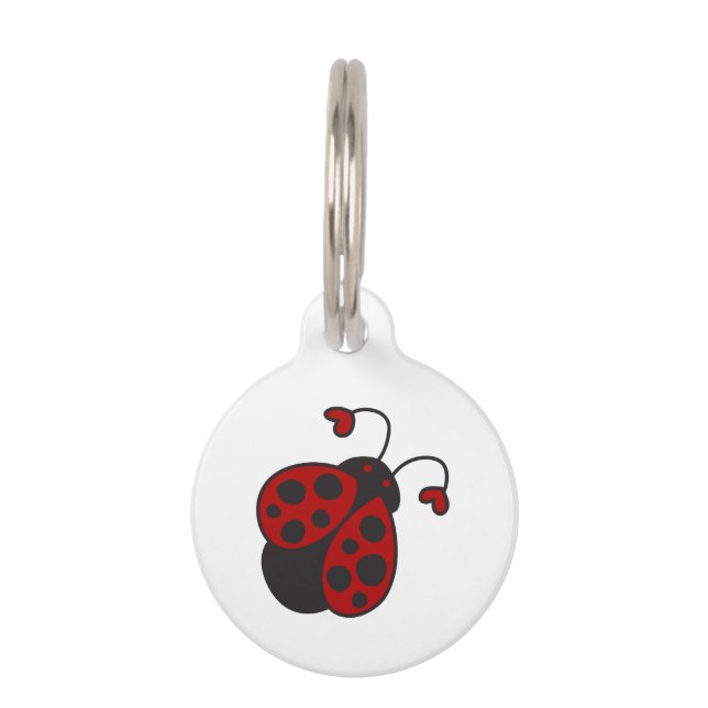 Heart Ladybug Pet Tag (Front)