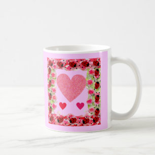 Heart Ladybugs Coffee Mug