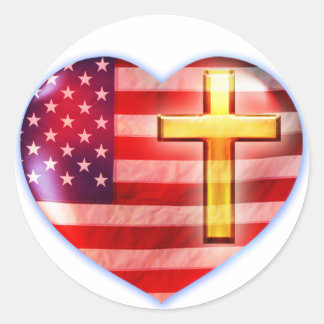 Heart Landscape #1 Classic Round Sticker