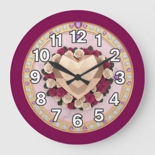 Heart large clock
