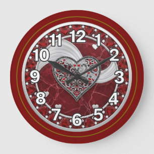 Heart large clock