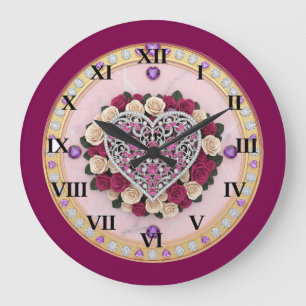 Heart large clock