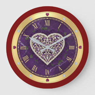 Heart large clock