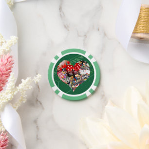 Heart - Las Vegas Playing Card Shape Poker Chips