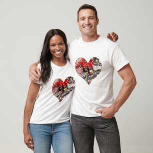 Heart - Las Vegas Playing Card Shape T-Shirt