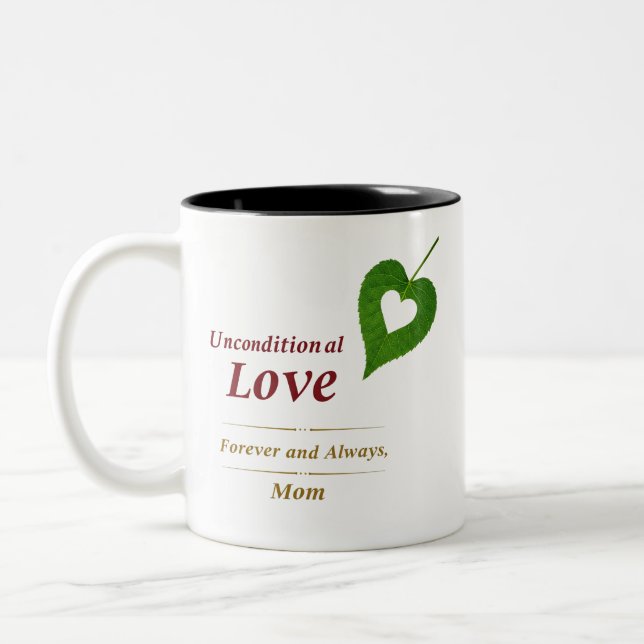 Heart Leaf Love – Mum Mug (Left)