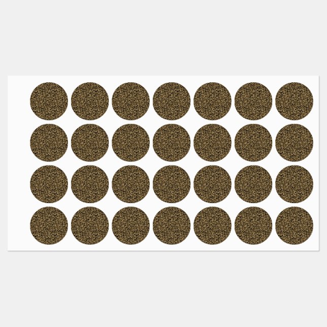 Heart Leopard Pattern in Natural Colours (Sheet)