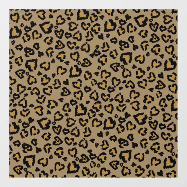 Heart Leopard Pattern in Natural Colours (Sheet)