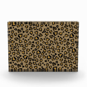 Heart Leopard Pattern in Natural Colours Photo Block