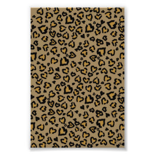 Heart Leopard Pattern in Natural Colours Photo Print