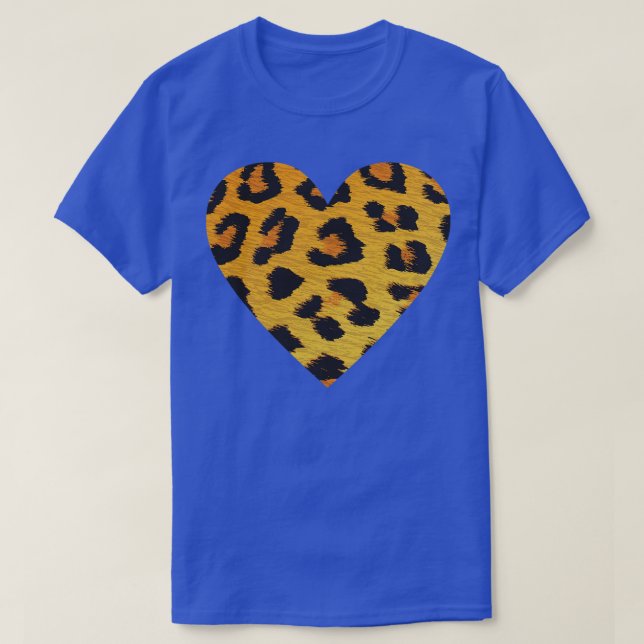 Heart Leopard Print T-Shirt (Design Front)