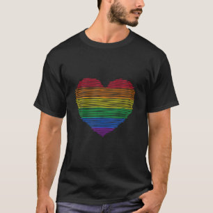 Heart LGBT Rainbow Flag Love Equality T-Shirt