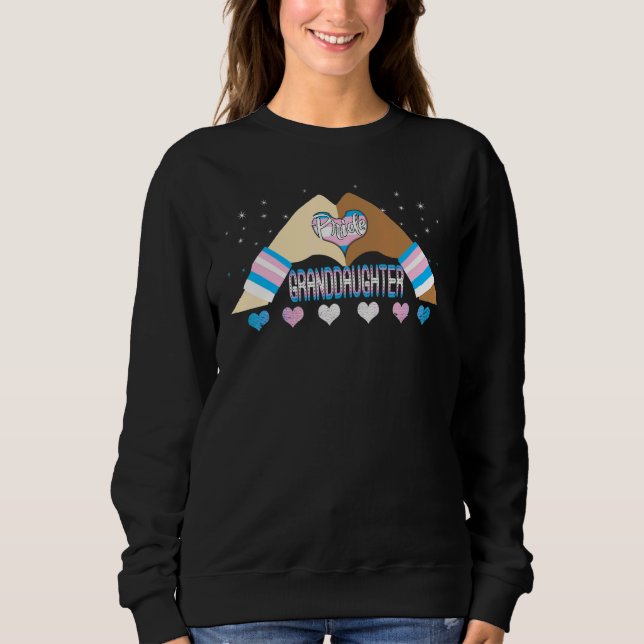 Heart Lgbt Transgender Pride Granddaughter Lgbtq L Sweatshirt (Front)