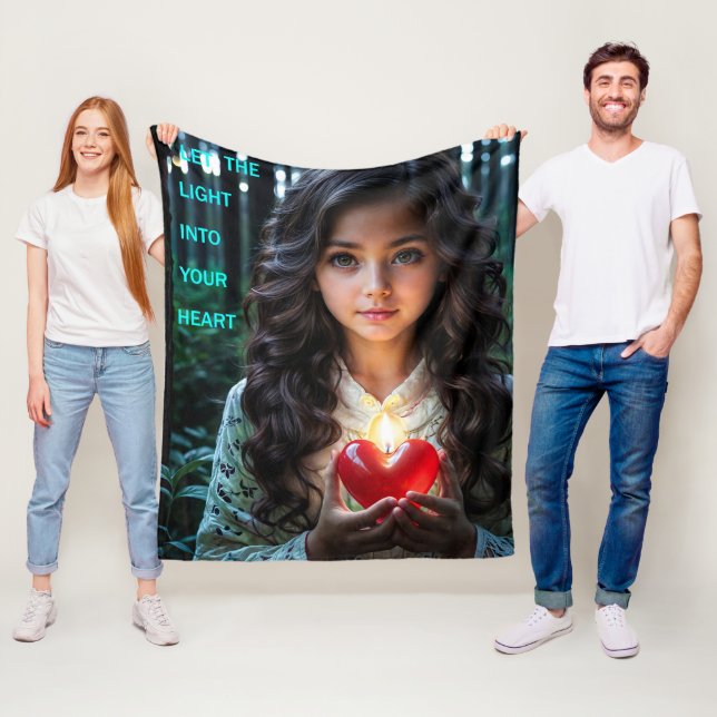 Heart Light Fleece Blanket (In Situ)