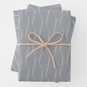 Heart Link Rose Quartz Wedding Engagement Wrapping Paper Sheet