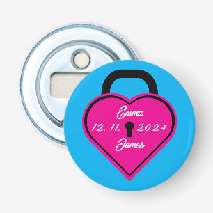 Heart lock bottle opener