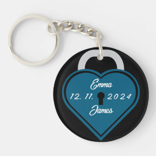 Heart lock key ring