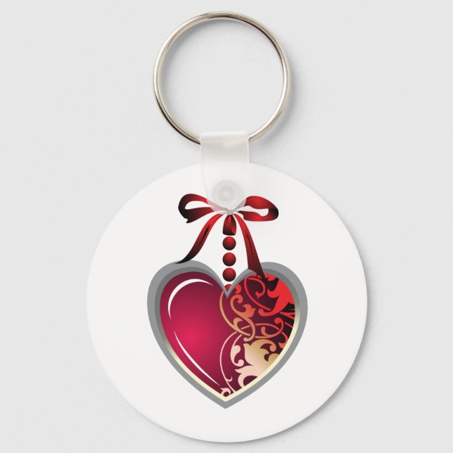 Heart Locket Key Ring (Front)