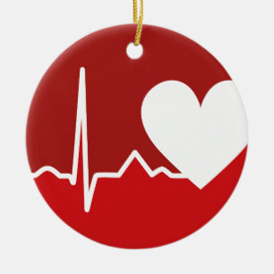 Heart Logo Ceramic Ornament