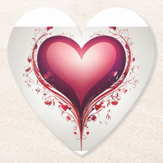 Heart Logo – Timeless Symbol of Love and Compassio Paper Coaster