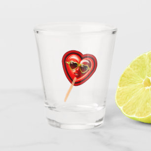 Heart Lolly  Shot Glass