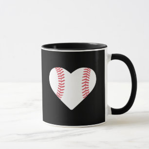 Heart Love And Live Baseball Mug