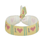 Heart Love Artisan Crochet Print Elastic Wristband