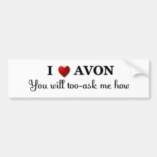 heart/love AVON - ask how Bumper Sticker