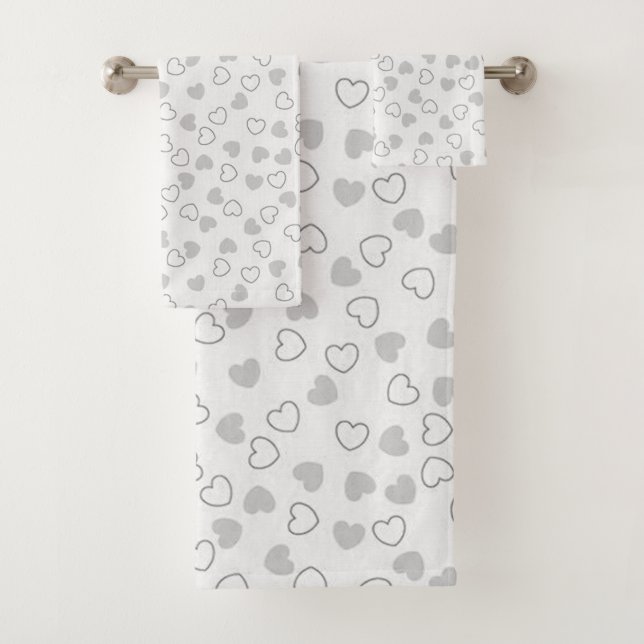 Heart Love Bath Towel Set (Insitu)