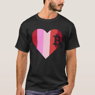 Heart Love Bitcoin Women Girls Men Boys Family Val T-Shirt