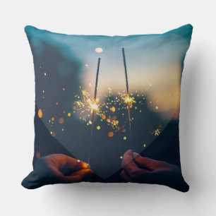 Heart Love Blue Heart Cushion