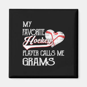 Heart Love Cute Favorite Hockey Player Calls Me Gr Magnet