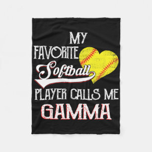 Heart Love Cute Favorite Softll Player Calls Me Ga Fleece Blanket