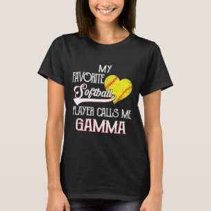 Heart Love Cute Favorite Softll Player Calls Me Ga T-Shirt