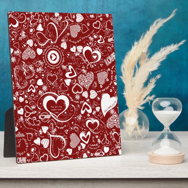 Heart Love Doodles Plaque (Side)