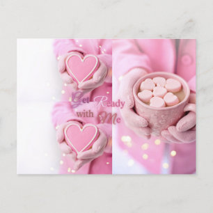 Heart love get ready with me postcard