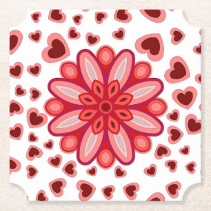 HEART LOVE GIRLFRIEND WIFE ANNIVERSARY GIFT PARTY  PAPER COASTER