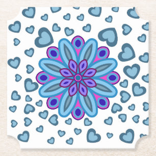 HEART LOVE GIRLFRIEND WIFE ANNIVERSARY GIFT PARTY  PAPER COASTER