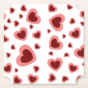 HEART LOVE GIRLFRIEND WIFE ANNIVERSARY GIFT PARTY  PAPER COASTER