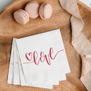 Heart Love Hand Written Napkin