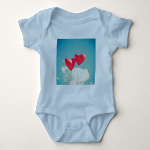 heart love hearts custom personalise Anniversaries Baby Bodysuit