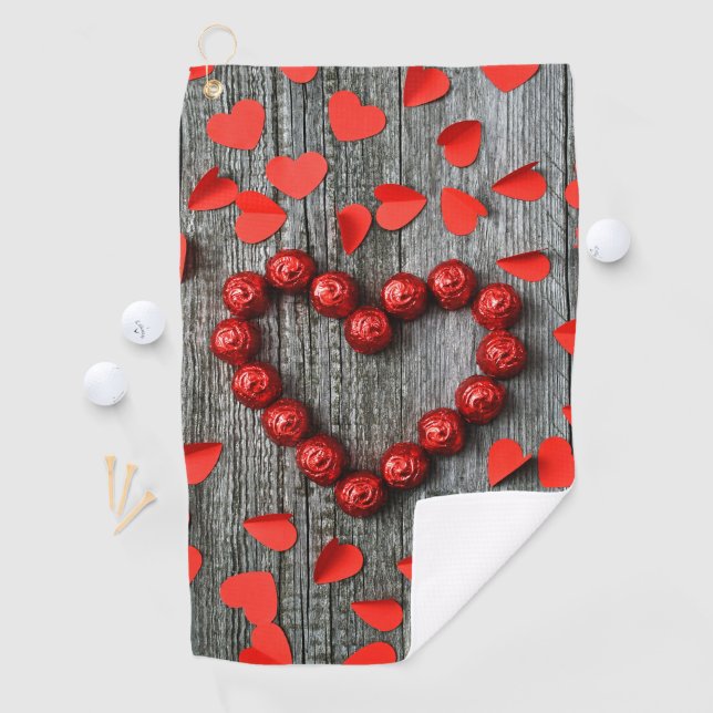 Heart Love Hearts Golf Pattern Destiny's Destiny Towel (InSitu)