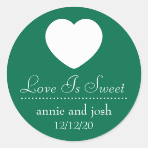 Heart Love Is Sweet Labels (Green)