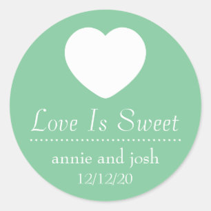 Heart Love Is Sweet Labels (Mint Green)