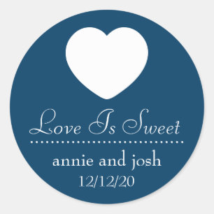 Heart Love Is Sweet Labels (Navy Blue)
