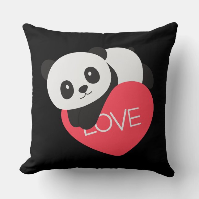 Heart Love Panda  Cushion (Front)