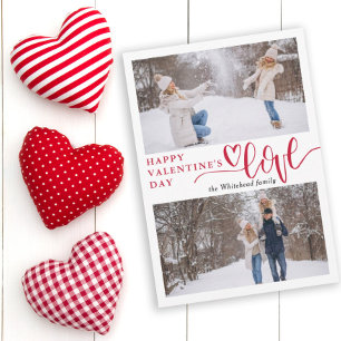 Heart Love Photo Collage Valentine's Holiday Card